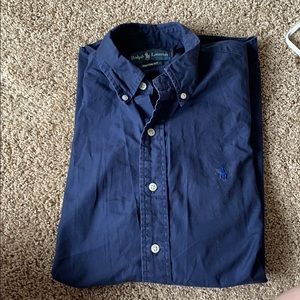 Navy blue button up Ralph Lauren